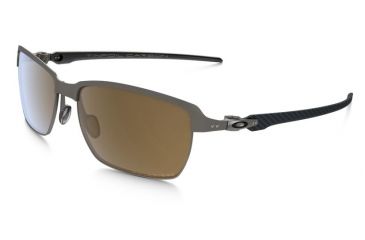 Image of Oakley Tinfoil Carbon Sunglasses Titanium/Titanium Frame, Titanium Iridium Polarized Lens-OO6018-05