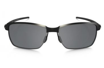 Image of Oakley Tinfoil Carbon Sunglasses Satin Black/Steel Frame, Black Iridium Polarized Lens-OO6018-02