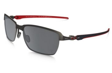 Image of Oakley TinFoil Sunglasses Carbon/Carbon Frame, Black Iridium Polarized Lens-OO6018-06