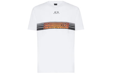 Image of Oakley Tn Racing Center Sunset Stripe - Mens, White, Medium 457693-100-M