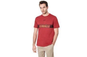 Image of Oakley Tn Racing Center Sunset Stripe - Mens, Sundried Tomato, 2XL, 457693-4ST-XXL