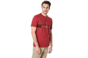 Image of Oakley Tn Racing Center Sunset Stripe - Mens, Sundried Tomato, Large, 457693-4ST-L