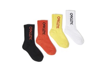 Image of Oakley Tnp Logo Socks - Mens, White, Small/Medium 93331-100-S/M