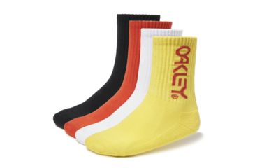 Image of Oakley Tnp Logo Socks - Mens, White, Small/Medium 93331-100-S/M