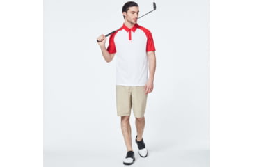 Image of Oakley Traditional Golf Polo - Mens, High Risk Red, Small, FOA400137-43A-S