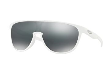 Image of Oakley TRILLBE OO9318 Sunglasses 931802-34 - Matte White Frame, Black Iridium Lenses