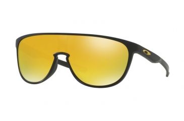 Image of Oakley TRILLBE OO9318 Sunglasses 931806-34 - Matte Black Frame, 24K Iridium Lenses