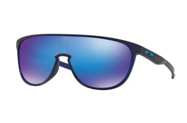 Image of Oakley TRILLBE OO9318 Sunglasses 931808-34 - Matte Translucent Blue Frame, Sapphire Iridium Lenses