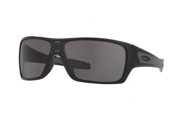 Image of Oakley TURBINE ROTOR OO9307 Sunglasses 930701-32 - Polished Black Frame, Warm Grey Lenses