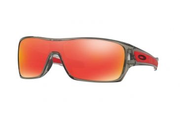 Image of Oakley TURBINE ROTOR OO9307 Sunglasses 930703-32 - Grey Ink Frame, Ruby Iridium Lenses