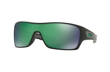 Image of Oakley Turbine Rotor OO9307 Sunglasses 930721-32 - Matte Black Frame, Prizm Jade Polarized Lenses