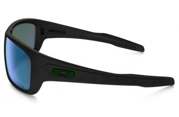 Image of Oakley Turbine Sunglasses - Men's, Moto GP Turbine Matte Black Frame, Jade Iridium 63 mm Lenses, OO9263-15