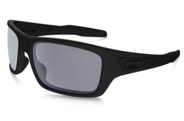 Image of Oakley Turbine Sunglasses - Men's, Matte Black Frame, Grey Polarized 63 mm Lenses, OO9263-07