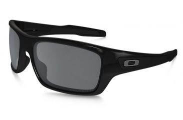 Image of Oakley Turbine Sunglasses - Men's, Polished Black Frame, Black Iridium Polarized 63 mm Lenses, OO9263-08