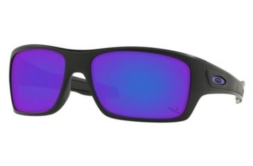 Image of Oakley Turbine Sunglasses - Men's, Matte Black Frame, Violet Iridium 63 mm Lenses, OO9263-5163