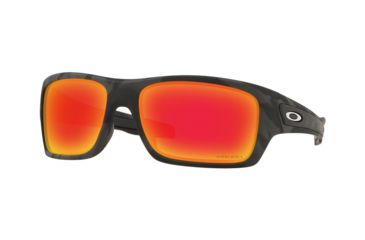 Image of Oakley Turbine Sunglasses - Men's, Matte Black Camo Frame, Prizm Ruby 63 mm Lenses, OO9263-926353-63
