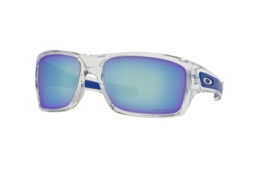 Image of Oakley Turbine Sunglasses - Men's, Polished Clear Frame, Prizm Deep H2O Polarized 63 mm Lenses, OO9263-926354-63