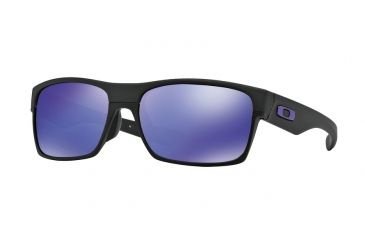 Image of Oakley TWOFACE ASIA FIT OO9256 Sunglasses 925605-60 - Matte Black Frame, Violet Iridium Lenses