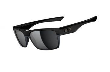 Image of Oakley TwoFace Mens Sunglasses Polished Black Frame, Black Iridium Polarized Lens OO9189-01