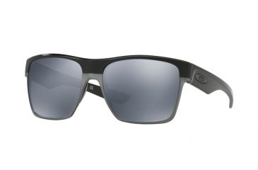Image of Oakley TWOFACE XL OO9350 Sunglasses 935001-59 - Polished Black Frame, Black Iridium Polarized Lenses