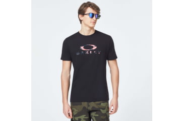 Image of Oakley Usa Flag Ellipse Short Sleeve Tee - Mens, Blackout, Medium, FOA400252-02E-M