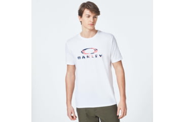 Image of Oakley Usa Flag Ellipse Short Sleeve Tee - Mens, White, Large, FOA400252-100-L