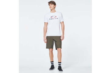 Image of Oakley Usa Flag Ellipse Short Sleeve Tee - Mens, White, Large, FOA400252-100-L