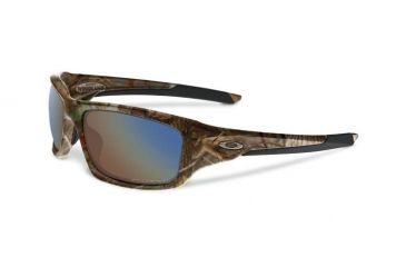 Image of Oakley Valve Asian Fit Sunglasses, Woodland Camo Frame, Shallow Blue Polarized Lens, Angling Specific OO9243-09