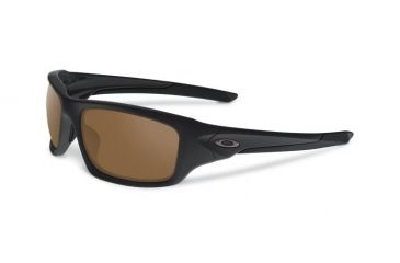 Image of Oakley Valve Mens Sunglasses Matte Black Frame, Dark Bronze Lens OO9236-03