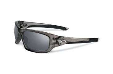 Image of Oakley Valve Mens Sunglasses Matte Grey Smoke Frame, Black Iridium Polarized Lens OO9236-06