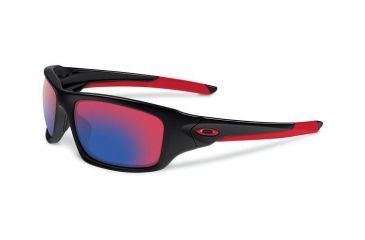 Image of Oakley Valve Mens Sunglasses Polished Black Frame, Red Iridium Lens OO9236-02