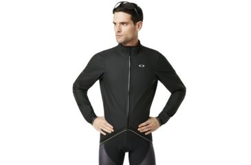 Image of Oakley Waterproof Cycling Jacket - Mens, Blackout, Large, 412693-02E-L