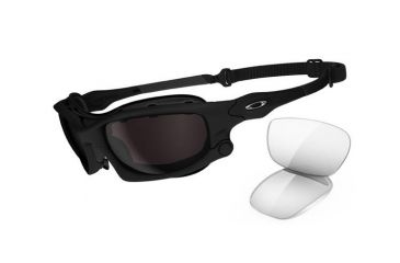 Image of Oakley Wind Jacket Matte Black Frame W Warmgrey Lenses Men S Prescription Sunglasses Oo9142 01