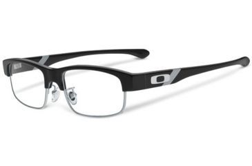 Image of Oakley Yarddog II Mens Eyeglasses, Satin Black Silver Frame, 53mm OX1093-0753