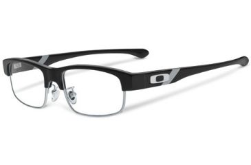 Image of Oakley Yarddog II Mens Eyeglasses, Satin Black Silver Frame, 55mm OX1093-0755