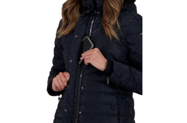 Image of Obermeyer Blossom Down Parka w/Faux Fur - Womens, Black Frost, 10, 11181-21024-10
