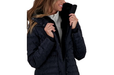 Image of Obermeyer Blossom Down Parka w/Faux Fur - Womens, Black Frost, 10, 11181-21024-10