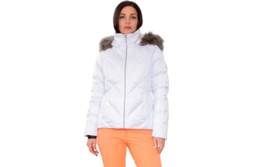 Image of Obermeyer Bombshell Jacket - Women's, 2 US, Short, White Satin, 11137-22038-2P