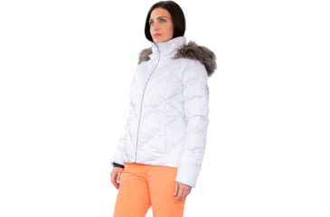 Image of Obermeyer Bombshell Jacket - Women's, 2 US, Short, White Satin, 11137-22038-2P