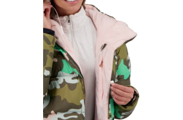 Image of Obermeyer Calypso Down Jacket - Womens, Jasmint Camo, 2, 11179-21129-2