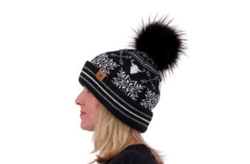 Image of Obermeyer Dallas Knit Pom Hat - Womens, Black, 18049-BLACK-WOMEN