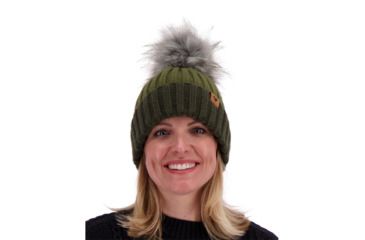 Image of Obermeyer Denver Faux Fur Pom Hat - Womens, Military Time, 18048-MILITARY TIME-WOMEN