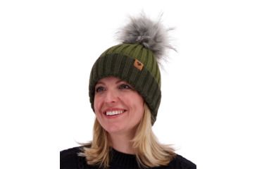 Image of Obermeyer Denver Faux Fur Pom Hat - Womens, Military Time, 18048-MILITARY TIME-WOMEN