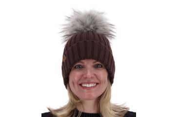 Image of Obermeyer Denver Faux Fur Pom Hat - Womens, Wine-Not, 18048-WINE-NOT-WOMEN