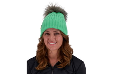 Image of Obermeyer Denver FF Pom Beanie - Womens, Jasmint, One Size, 18057-21088-ONE SIZE