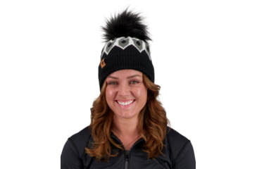 Image of Obermeyer Fair Isle FF Pom Beanie - Womens, Black, One Size, 18068-16009-ONE SIZE