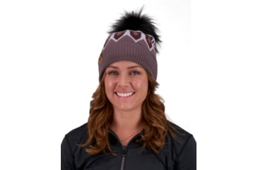 Image of Obermeyer Fair Isle FF Pom Beanie - Womens, Purple Reign, One Size, 18068-21179-ONE SIZE