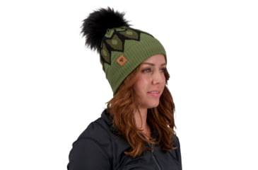Image of Obermeyer Fair Isle FF Pom Beanie - Womens, Saguaro, One Size, 18068-21189-ONE SIZE