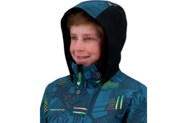 Image of Obermeyer Gage Jacket - Boys, Radio Waves, Large, 41071-21170-L