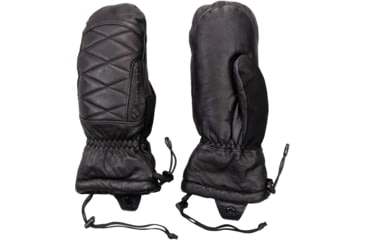 Image of Obermeyer Leather Down Mitten - Womens, Black, L, 18047-16009-L